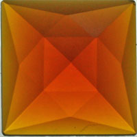 Jewel 25mm Square Light Amber