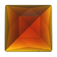 Jewel 25mm Square Dark Amber