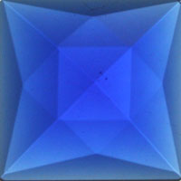 Jewel 50mm Square Blue